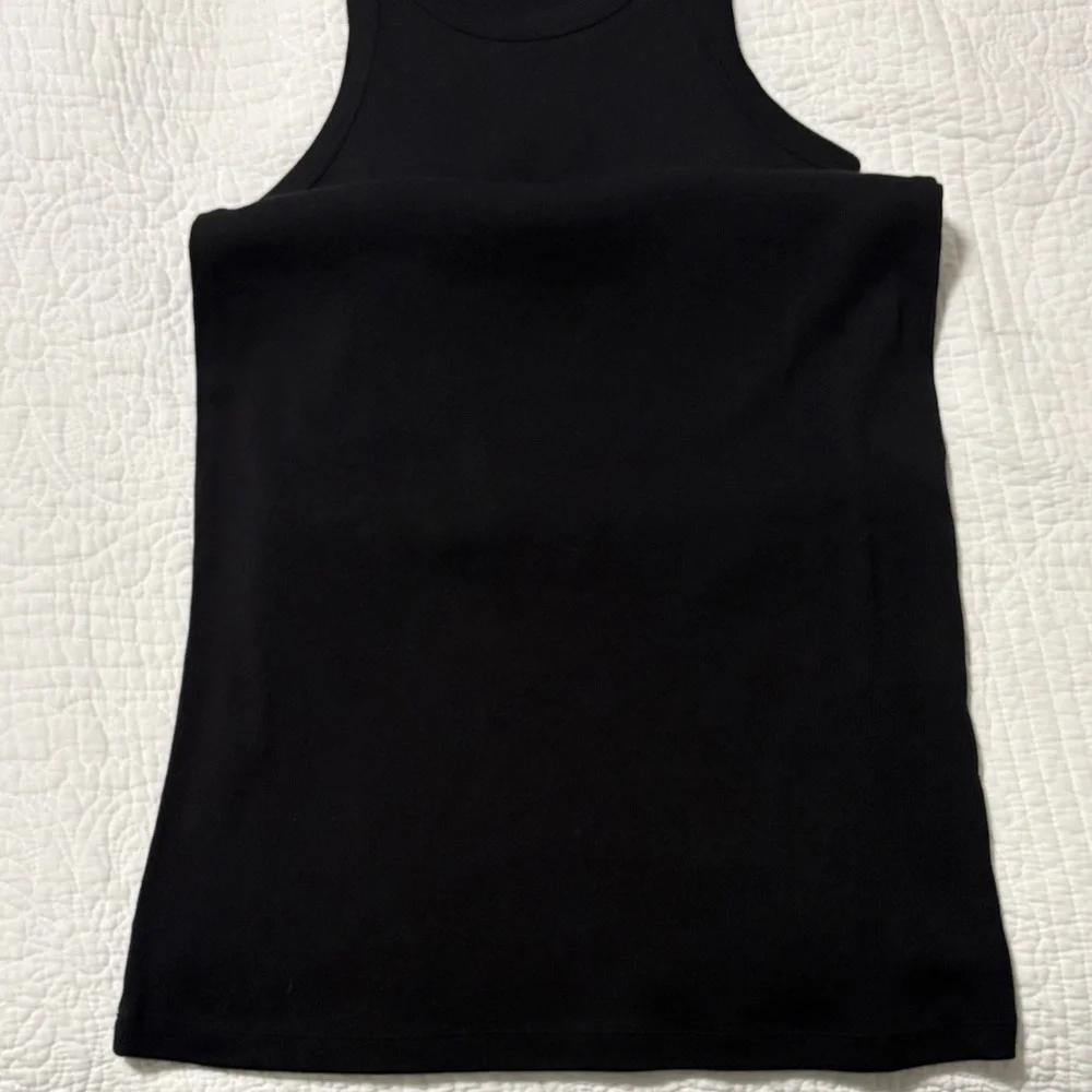 Uniqlo Black Ribbed Tank Midi Dress - Picture 3 of 4